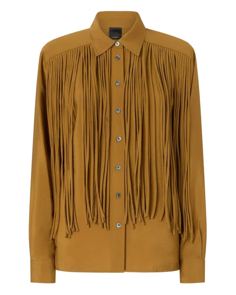 Pinko Hemd mit Fransen - Braun Braun