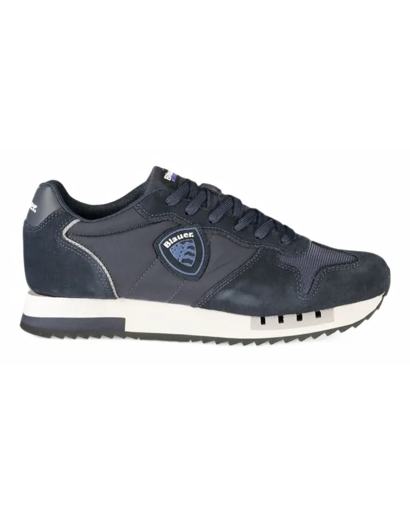Blauer Queens Sneakers mit Logo-Patch Blau