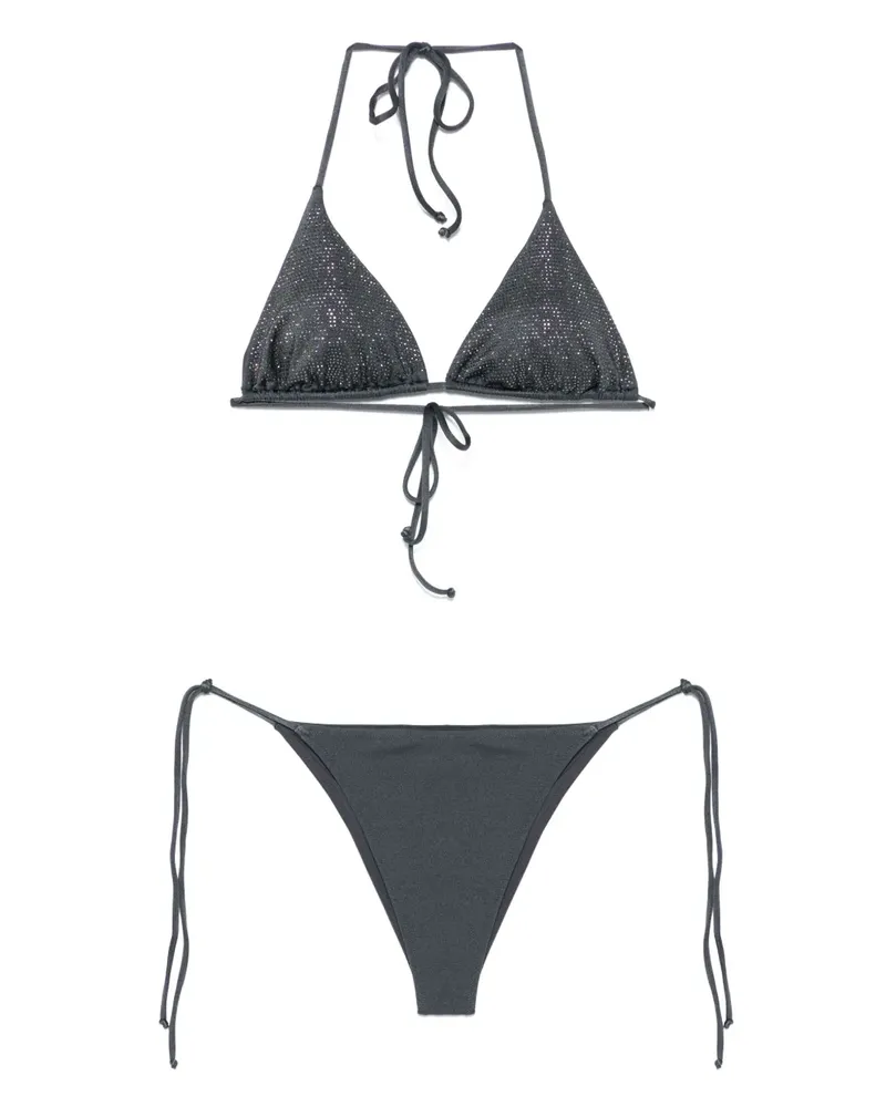 MC2 Saint Barth Anna Bikini mit Strassverzierung - Blau Blau