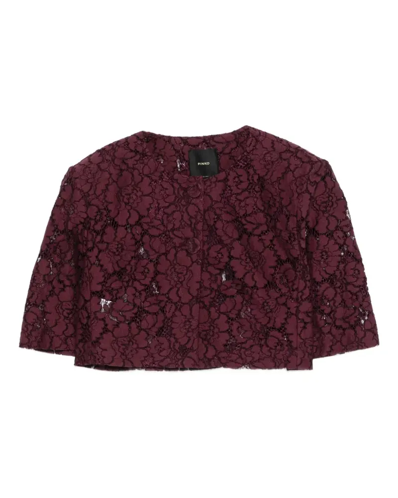 Pinko Cropped-Jacke mit Spitze - Rot Rot