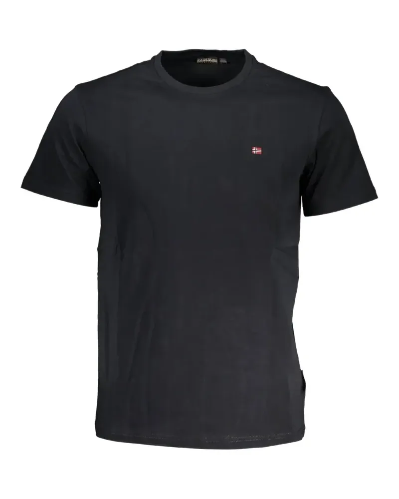 Napapijri embroidered-logo t-shirt - Schwarz Schwarz