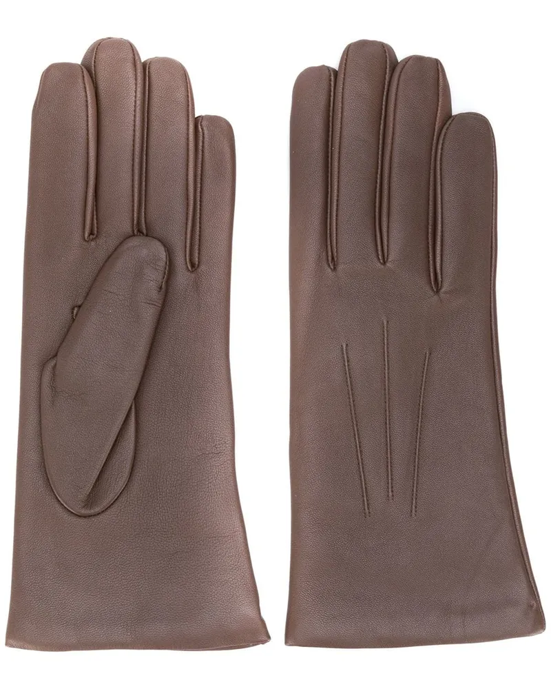 N.Peal Handschuhe aus Leder Braun