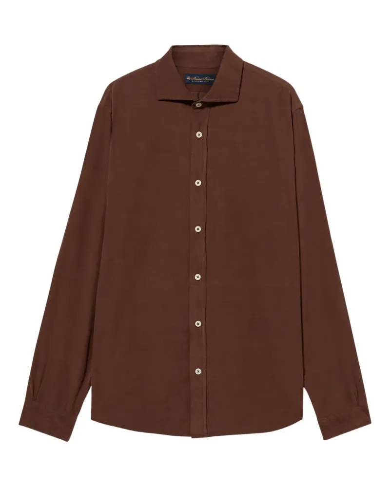 Brooks Brothers Hemd aus Cord mit Spreizkragen - Braun Braun