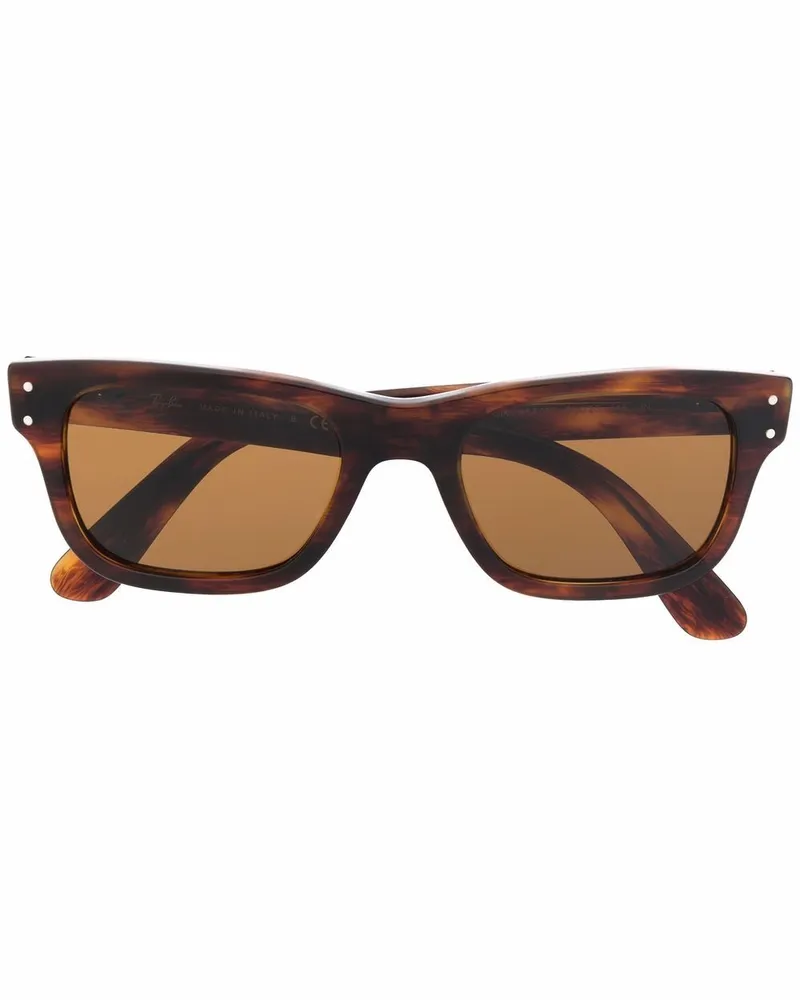 Ray Ban Eckige Mr. Burbank Sonnenbrille - Schwarz Schwarz