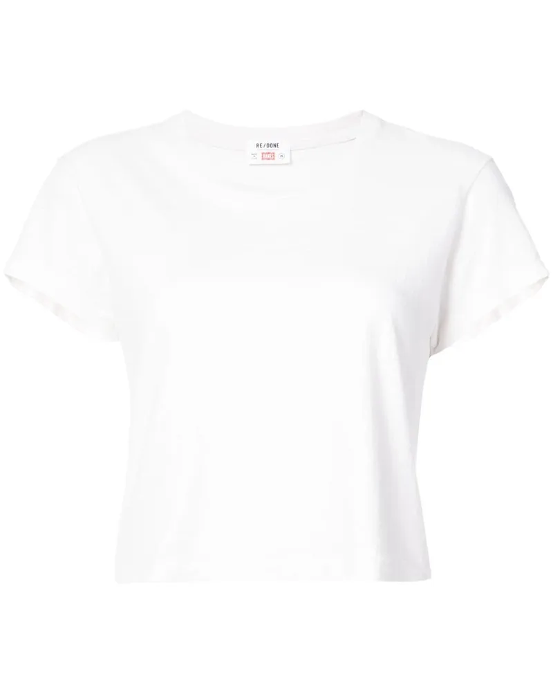 RE/DONE Kastiges T-Shirt - Weiß Weiß