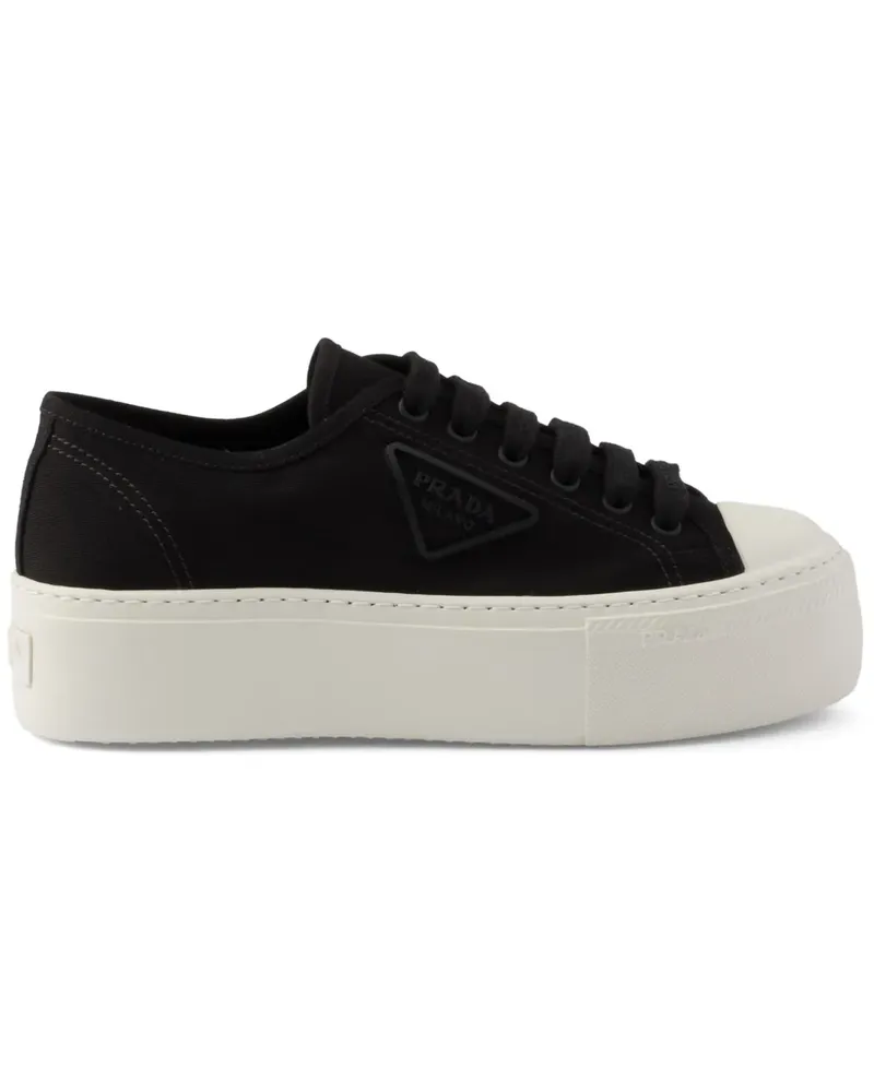 Prada Sneakers mit Schnürung - Schwarz Schwarz