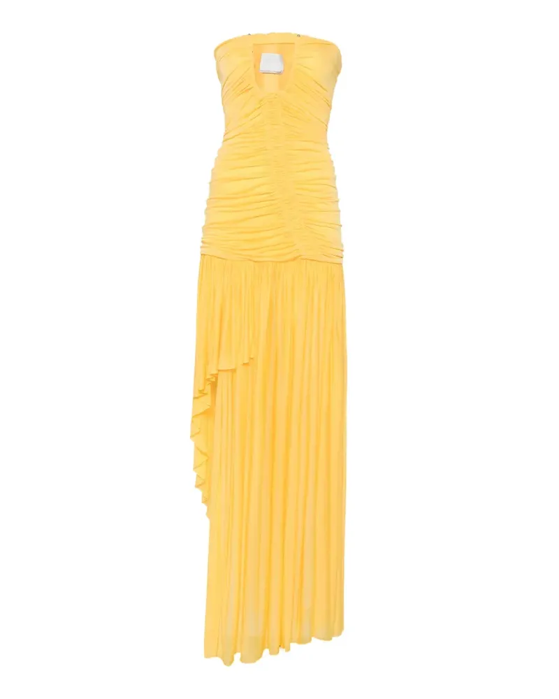 Christopher Esber Orion ruched-bodice maxi dress - Gelb Gelb