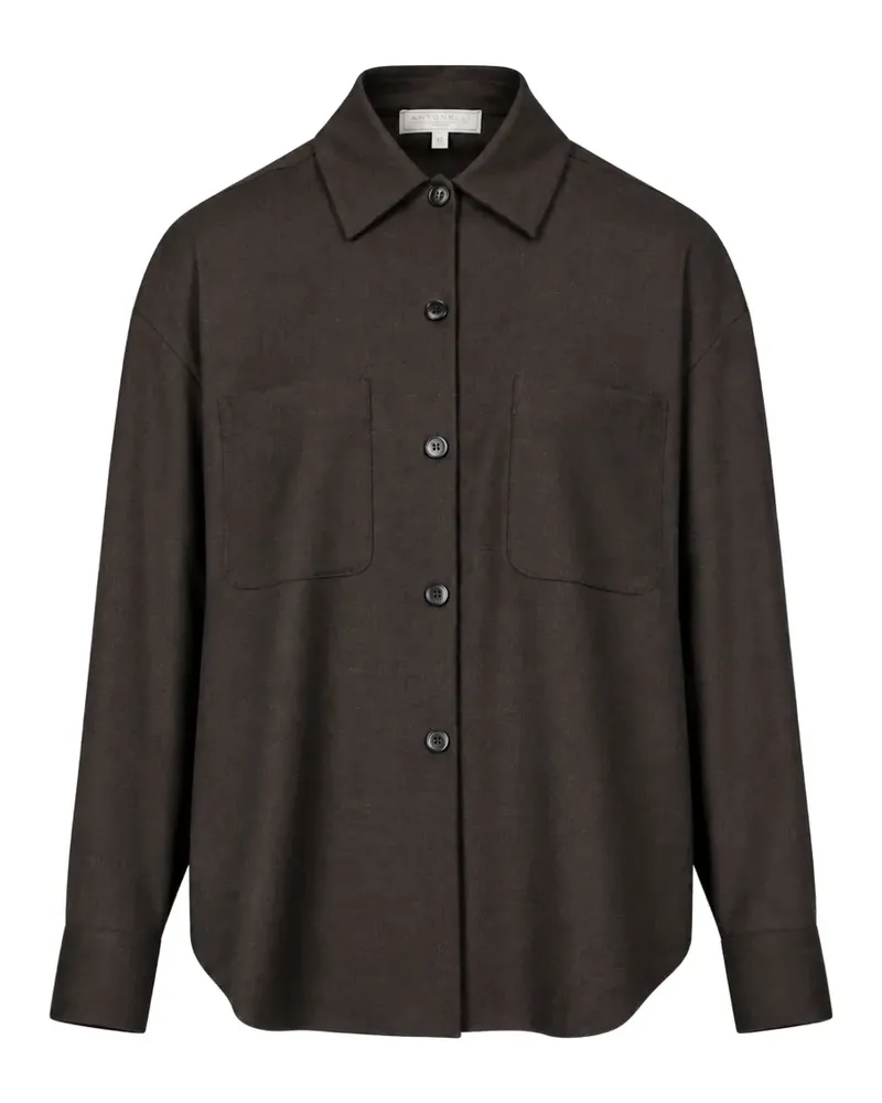 Antonelli Firenze Azalea oversized patch-pocket long-sleeve shirt - Braun Braun