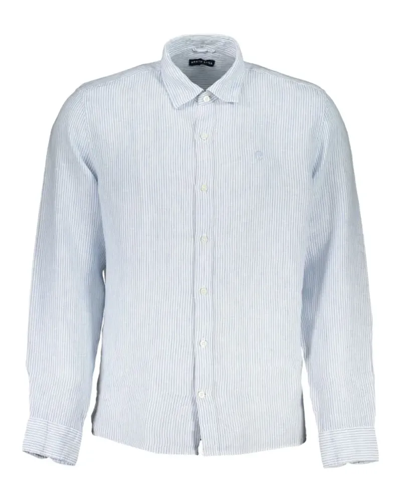 North Sails striped linen shirt - Weiß Weiß