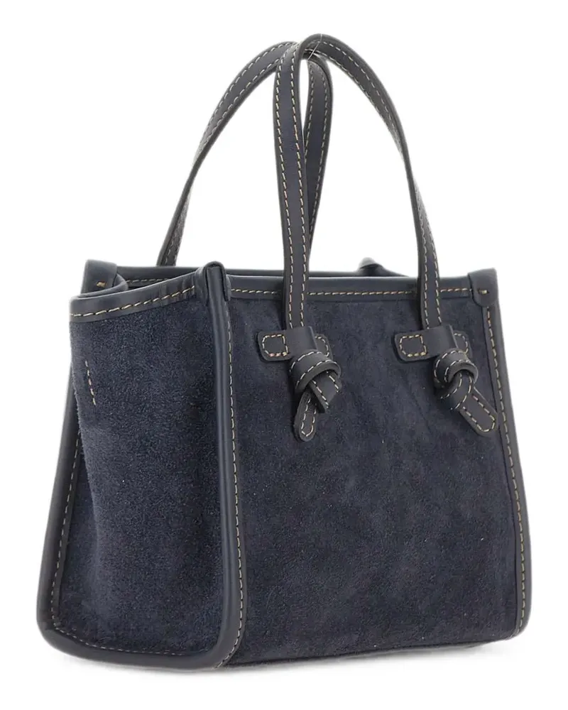 Gianni Chiarini small Miss Marcella suede tote bag - Blau Blau