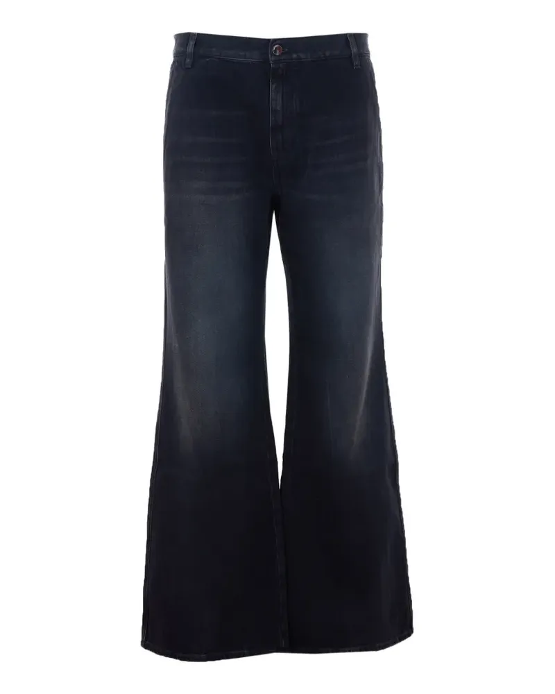 Amiri logo-patch wide-leg jeans - Grau Grau