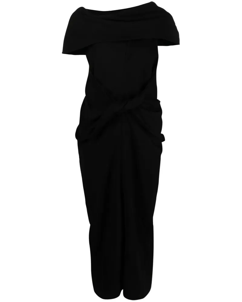 AMBUSH Asymmetrisches Midikleid - Schwarz Schwarz