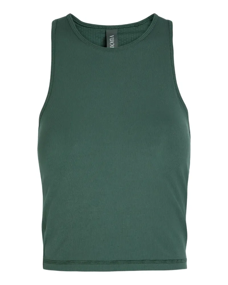 vuori Plyo ribbed racerback tank top - Grün Grün