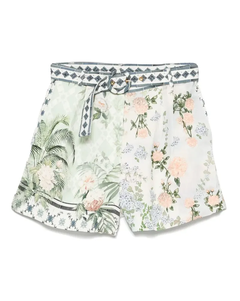 Camilla Shorts mit Bundfalten - Weiß Weiß