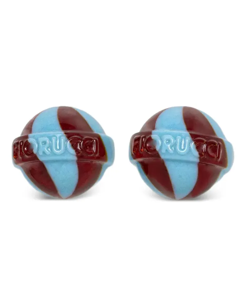 Fiorucci Gestreifte Ohrringe - Blau Blau