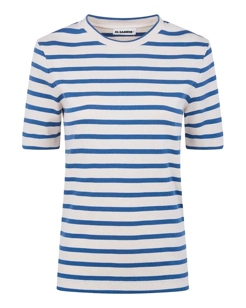 Jil Sander Gestreiftes T-Shirt - Nude Nude