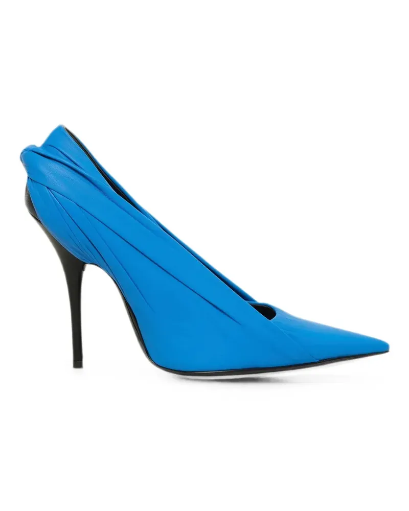 Balenciaga draped pointed-toe pumps - Blau Blau