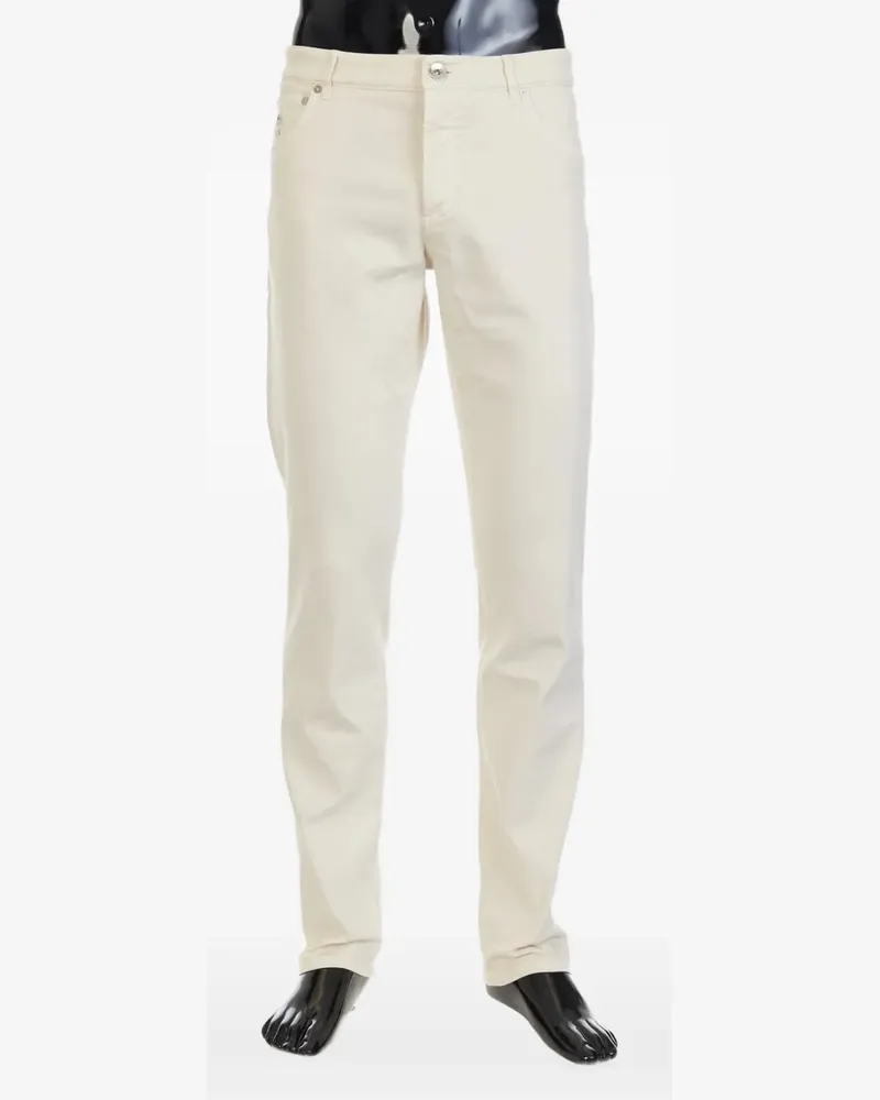 Brunello Cucinelli five-pocket slim-fit jeans - Weiß Weiß