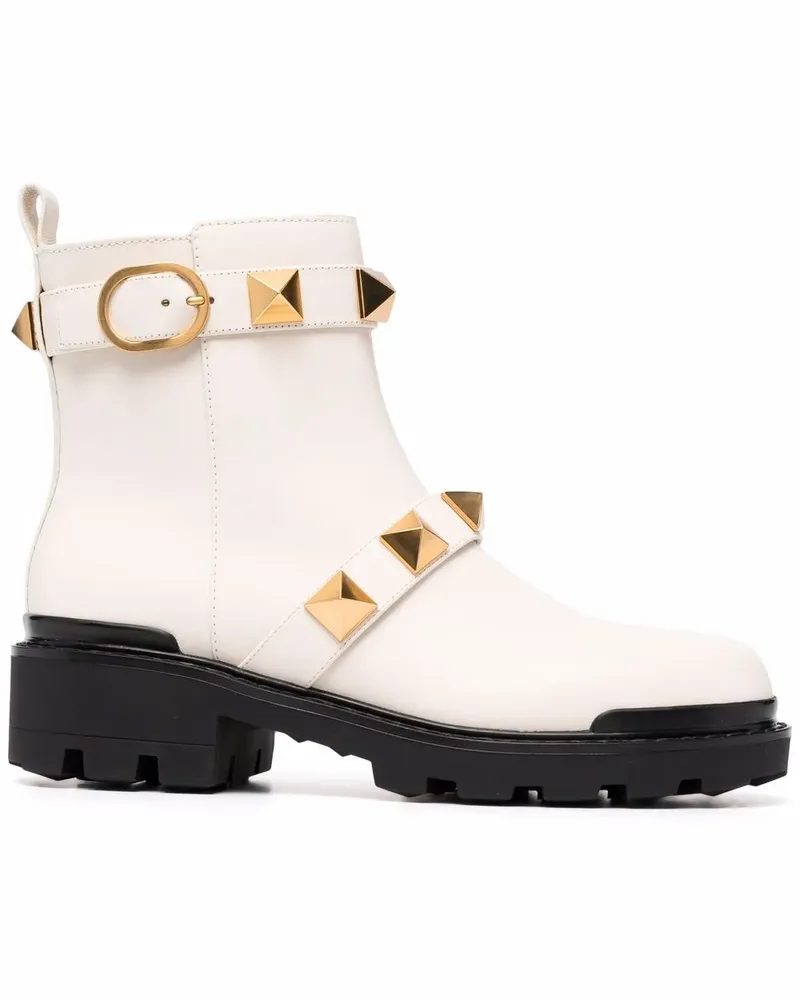 Valentino Garavani Roman Stud Stiefel 40mm - Nude Nude