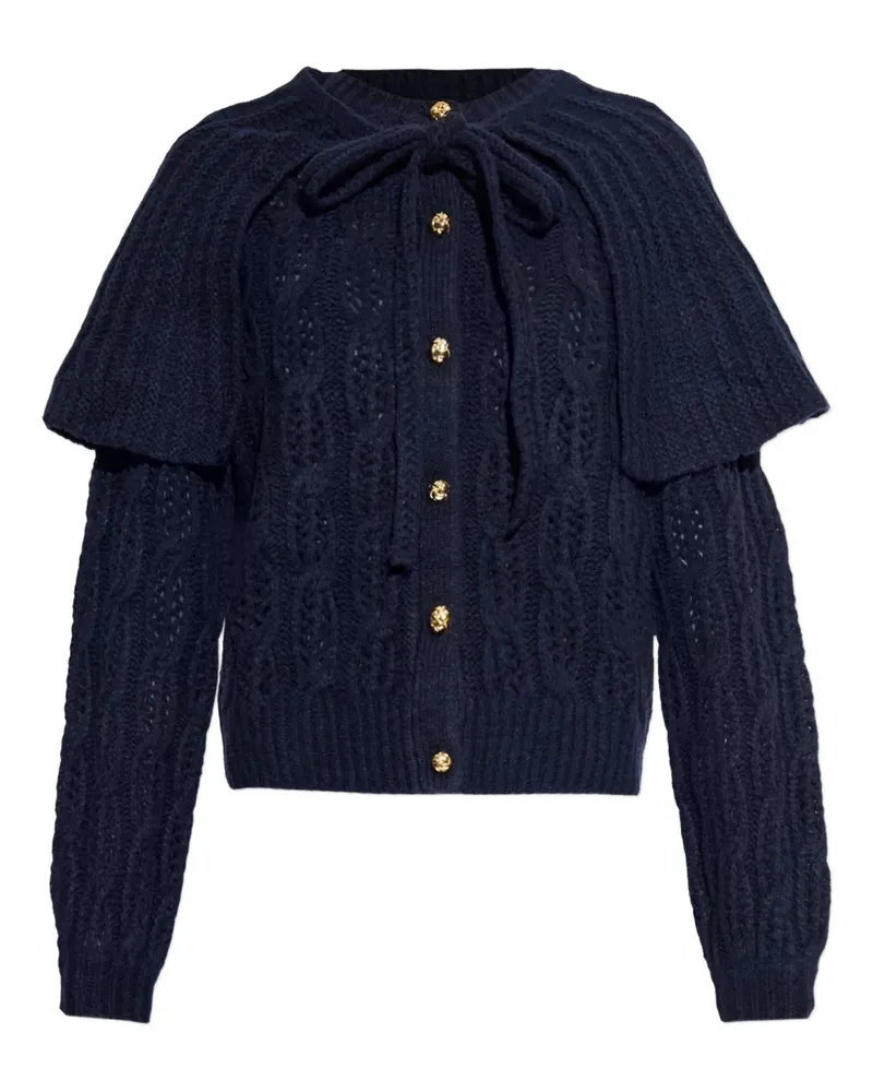 Frame Denim The Cape cable-knit Cardigan - Blau Blau