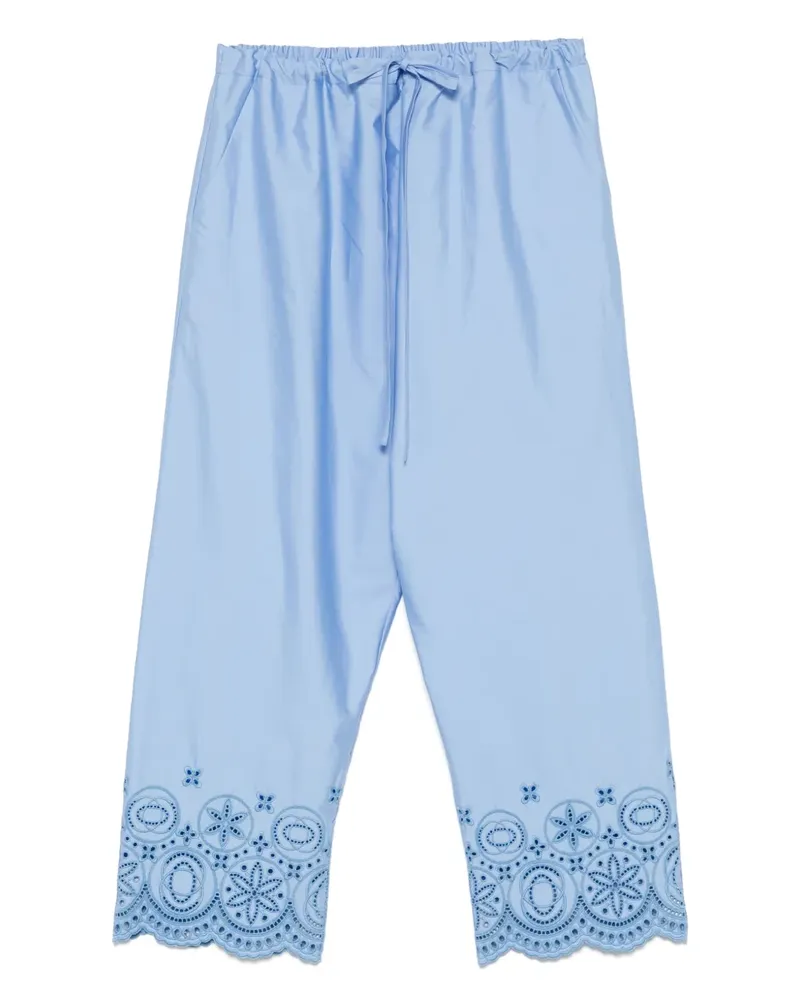 La DoubleJ Hose mit Stickerei - Blau Blau