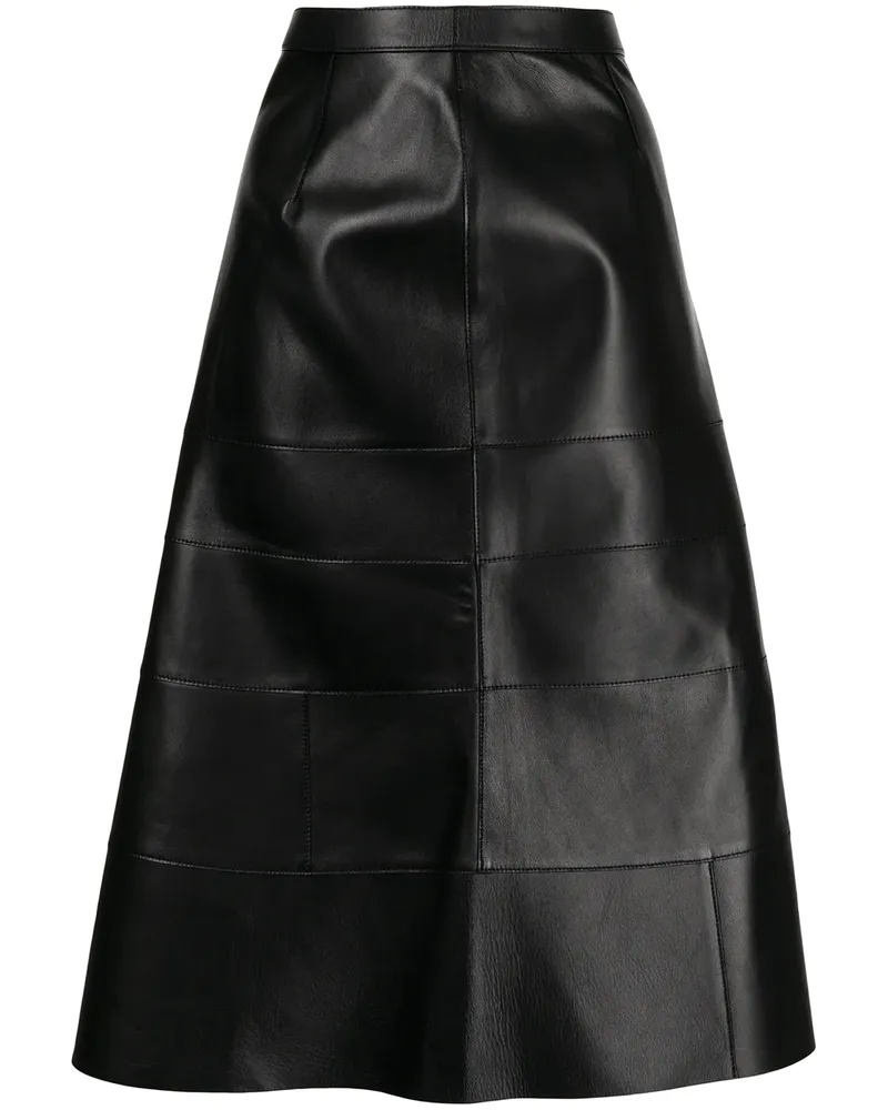 Loewe Midirock mit hohem Bund - Schwarz Schwarz