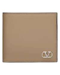 Valentino Garavani Portemonnaie mit VLogo Signature-Schild Nude