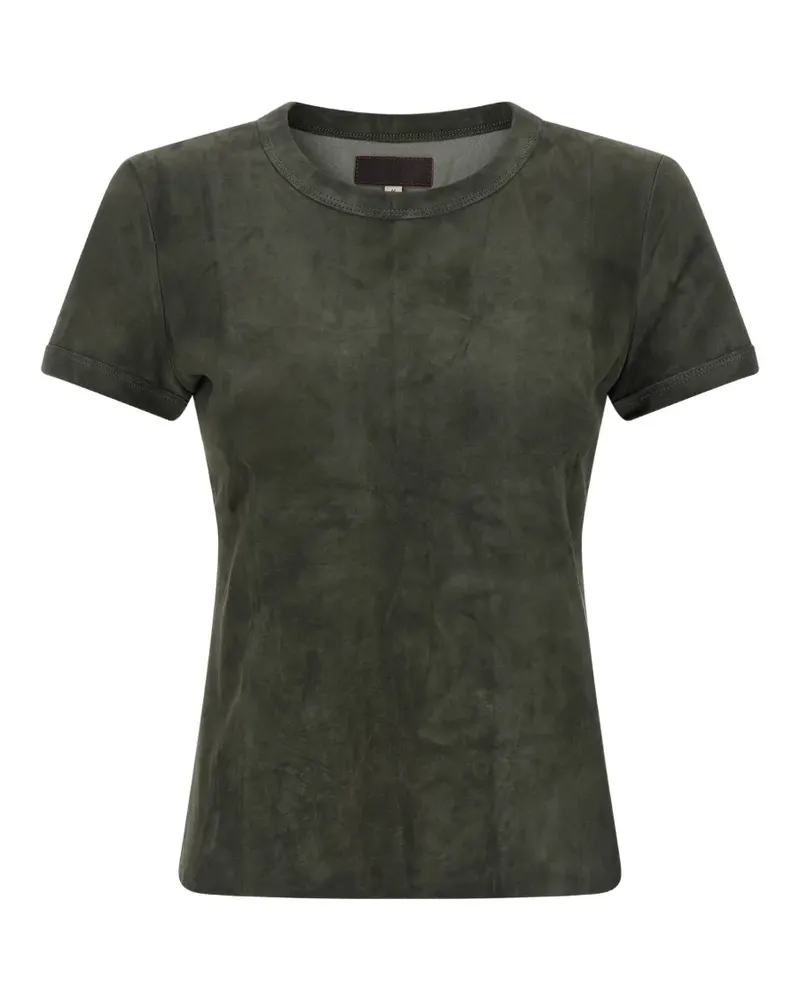 Stouls T-Shirt mit Wildleder-Finish - Grau Grau