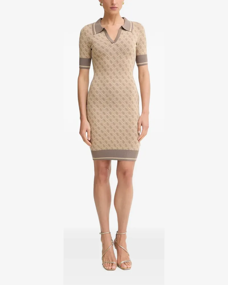Guess Minikleid mit Monogramm-Detail - Nude Nude