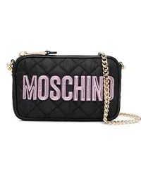 Moschino Gesteppte Schultertasche Schwarz