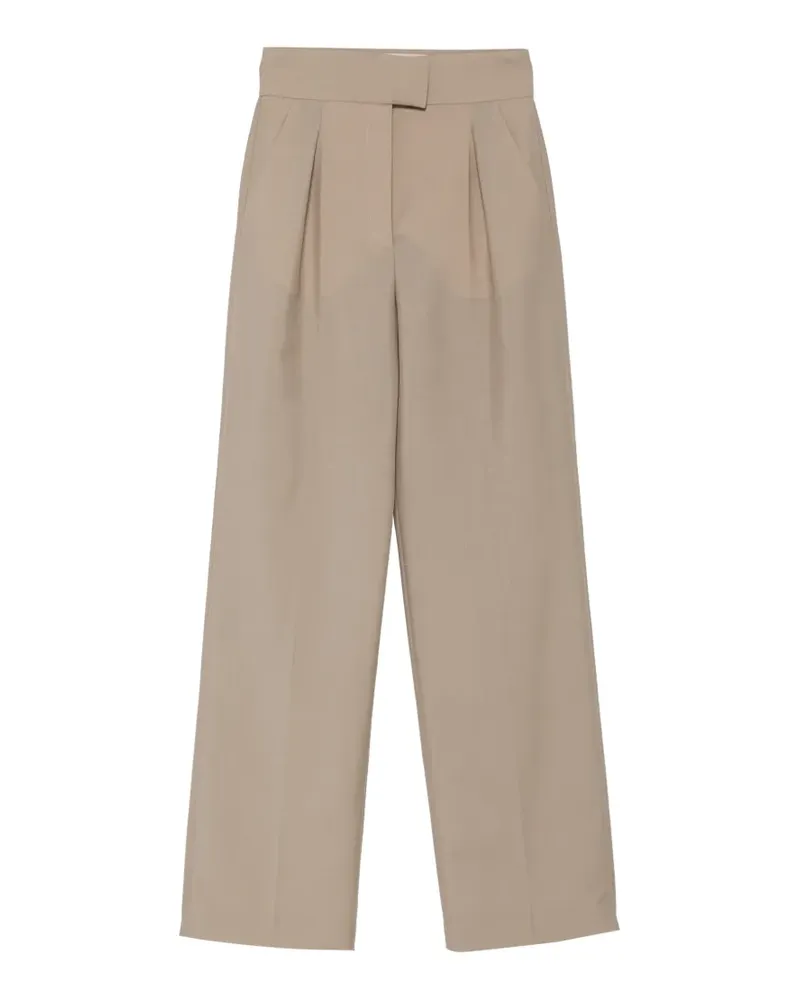 Valentino Garavani Wide-Leg-Hose mit Bundfalten - Nude Nude