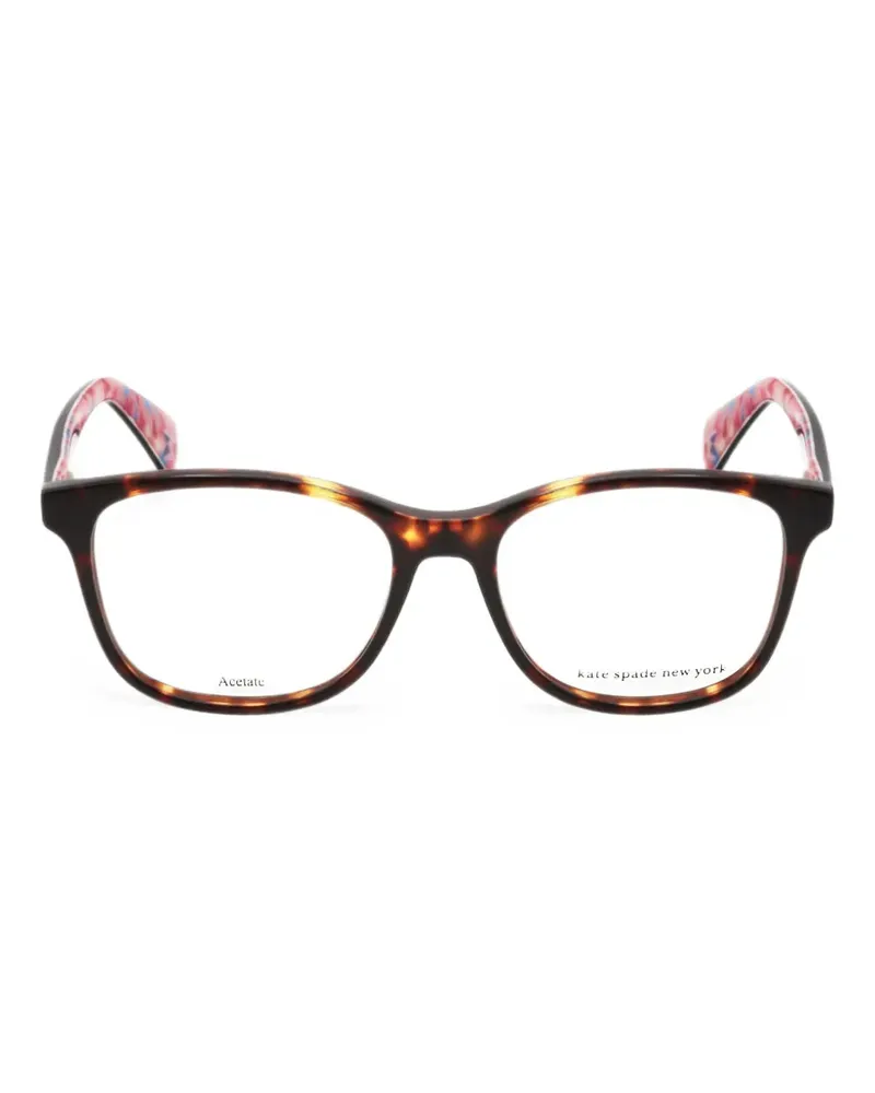 Kate Spade Eckige Brille in Schildpattoptik - Braun Braun