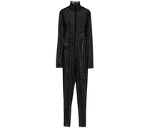 Schmaler Catsuit mit Rollkragen - Schwarz