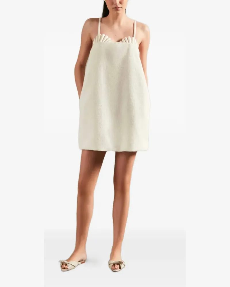 Adriana Degreas shell-detail sleeveless mini dress - Nude Nude