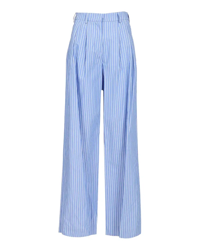 Al Duca D’Aosta 1902 striped pleated trousers - Blau Blau