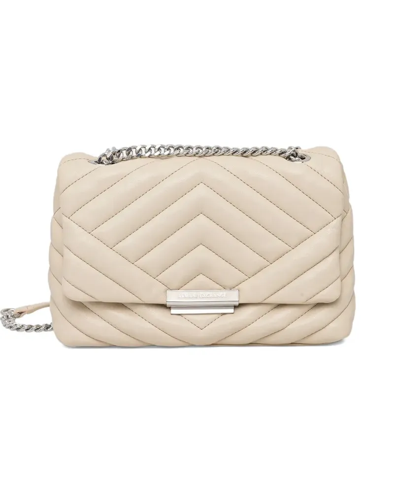 Armani Exchange logo-plaque cross body bag - Nude Nude