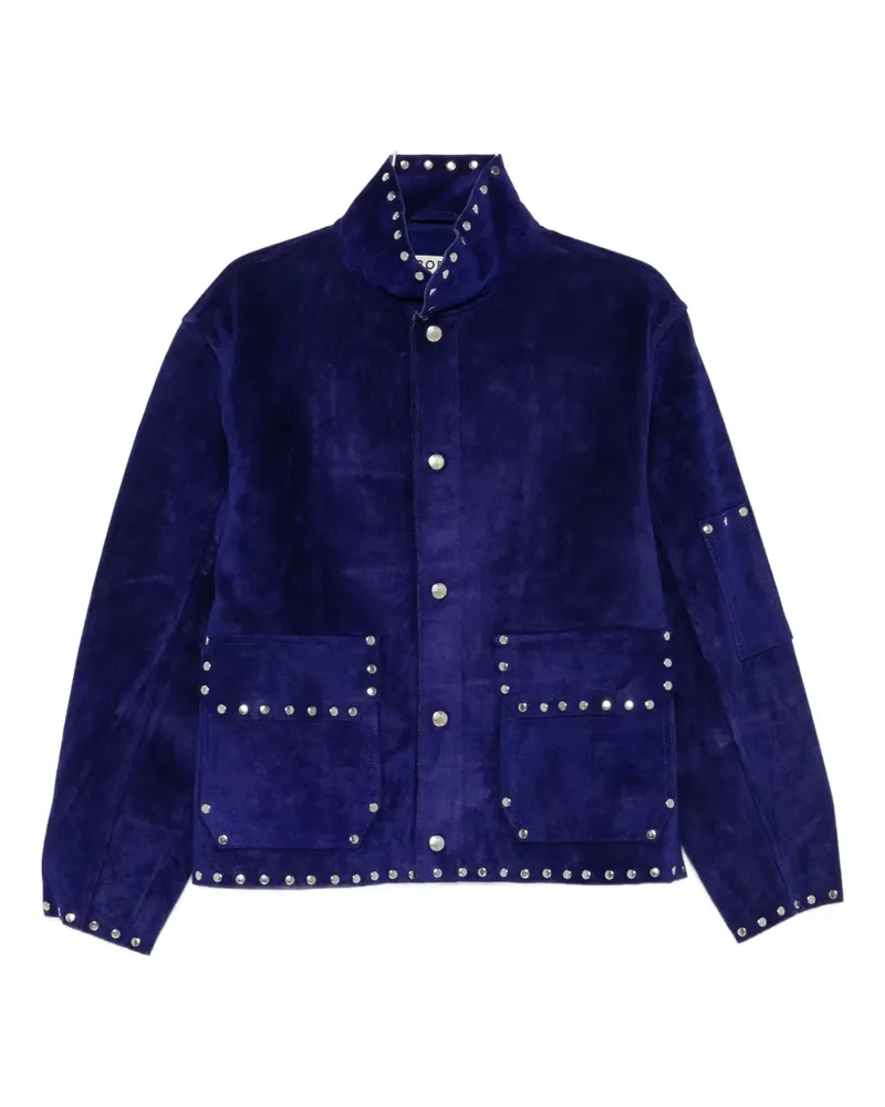 BODE studded suede jacket - Blau Blau
