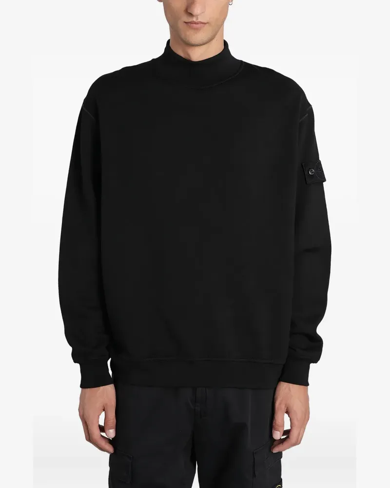 Stone Island Sweatshirt mit Stehkragen - Schwarz Schwarz