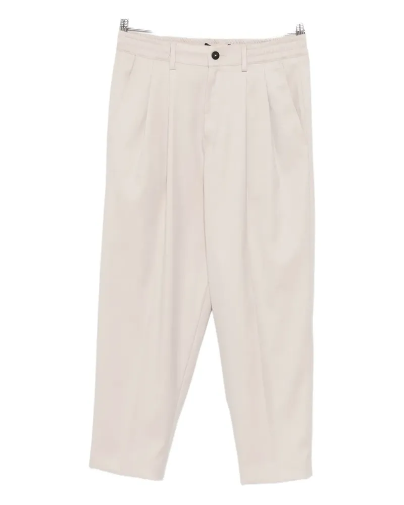 Low Brand pleated straight-leg trousers - Nude Nude