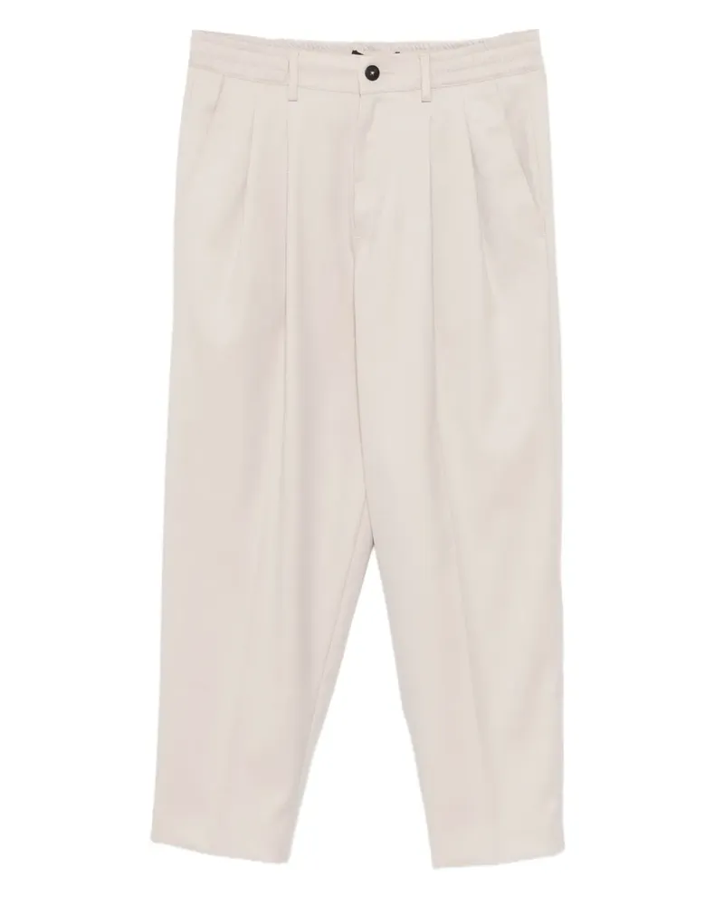 Low Brand Straight-Leg-Hose mit Falten - Nude Nude