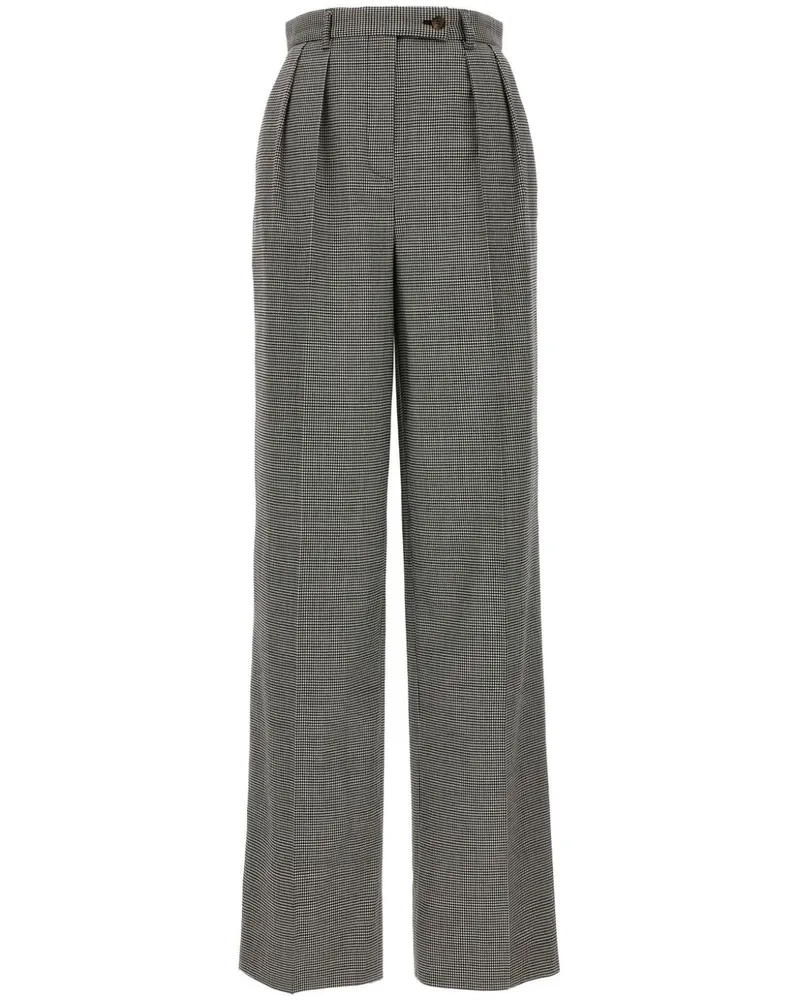 Rochas Hose mit Hahnentrittmuster - Schwarz Schwarz
