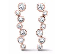 Pragnell 18kt Rotgoldohrringe mit Diamanten Rosa