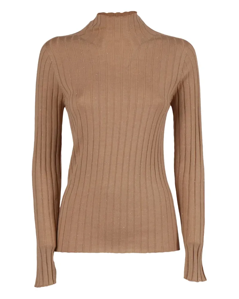 Peserico Gerippter Pullover - Nude Nude