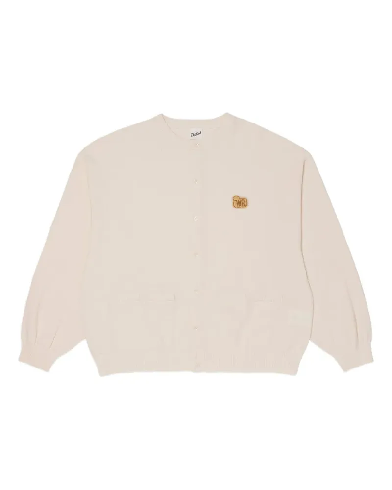Woolrich pique-knit crew-neck cardigan - Nude Nude