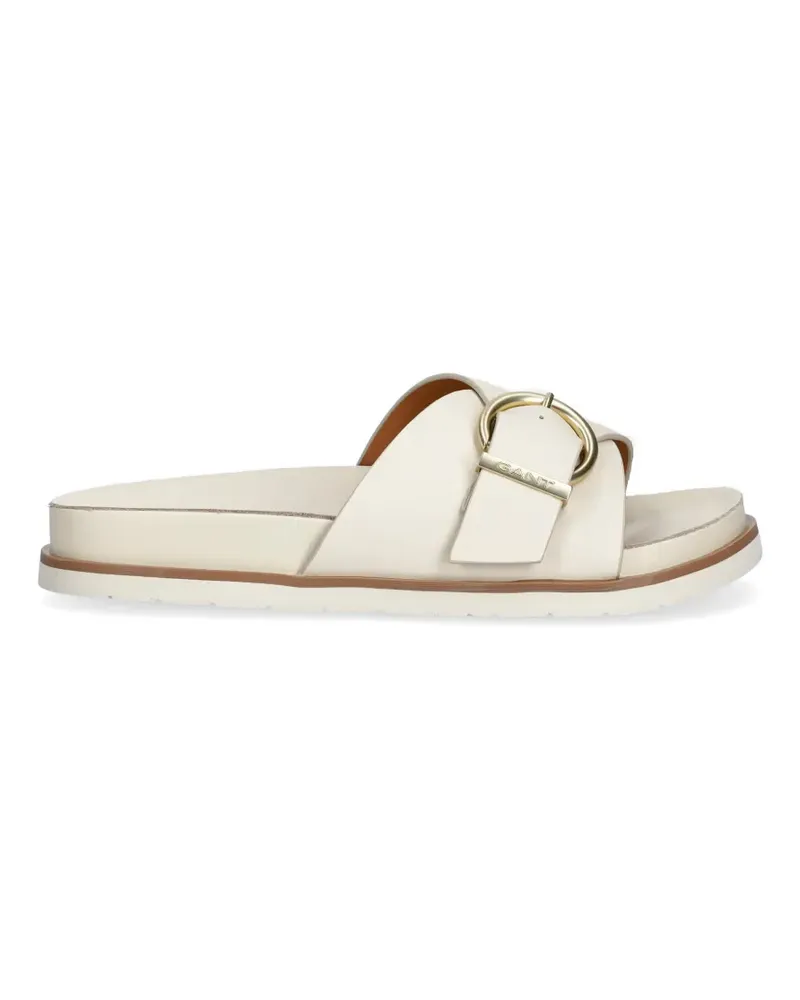 Gant buckle-fastening crossover-strap slides - Weiß Weiß