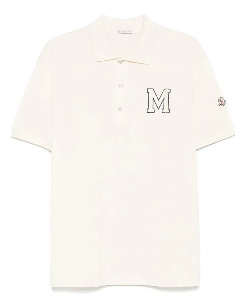 Moncler Poloshirt mit Logo-Applikation - Nude Nude