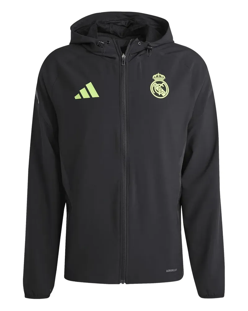 adidas hooded zip jacket - Schwarz Schwarz