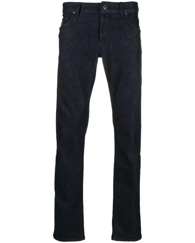 Jacob Cohën Gerade Jeans mit Logo-Stickerei - Blau Blau