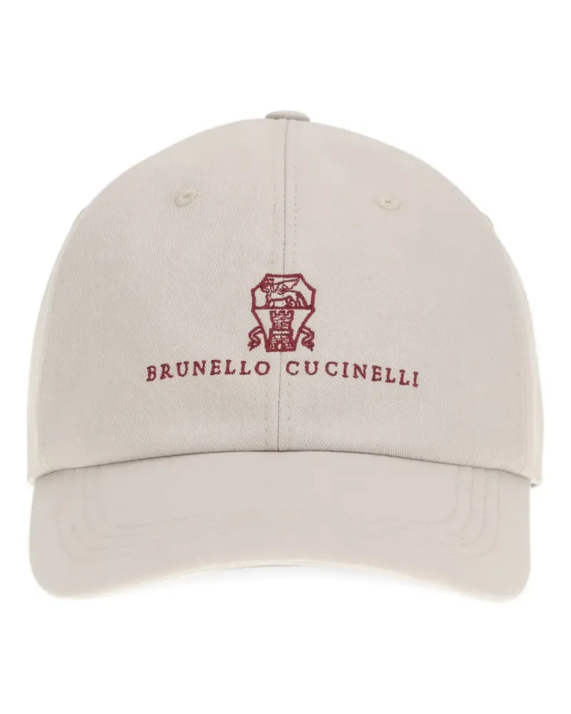 Brunello Cucinelli logo-embroidered baseball hat - Nude Nude