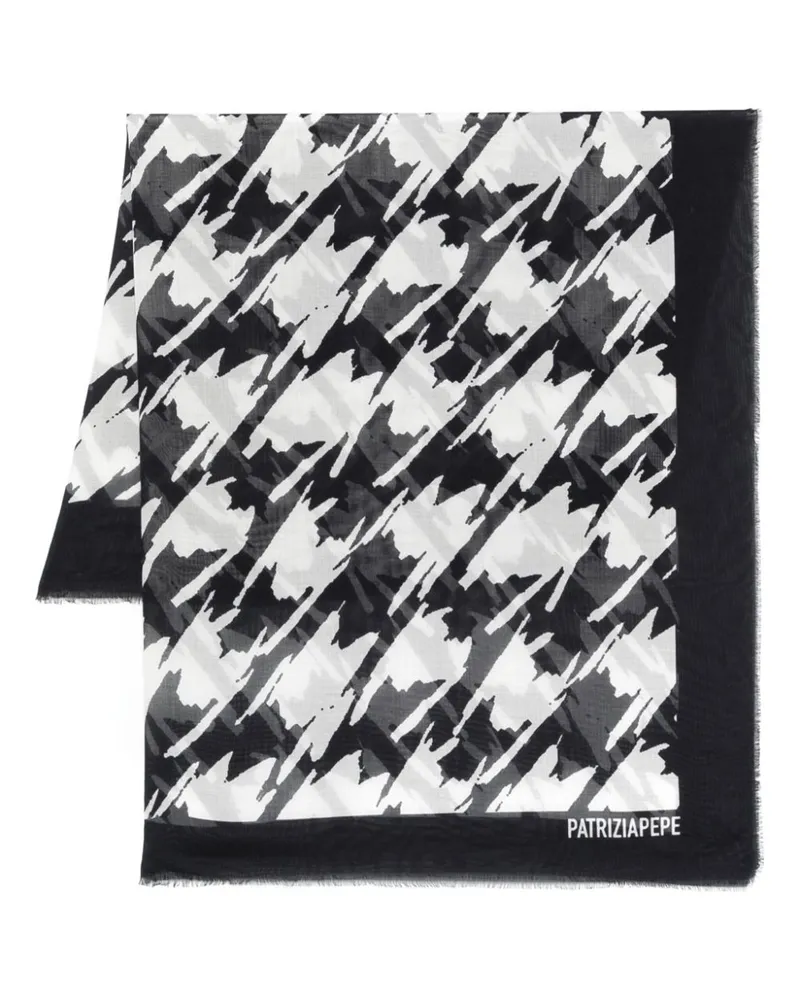 Patrizia Pepe Schal mit abstraktem Print - Schwarz Schwarz